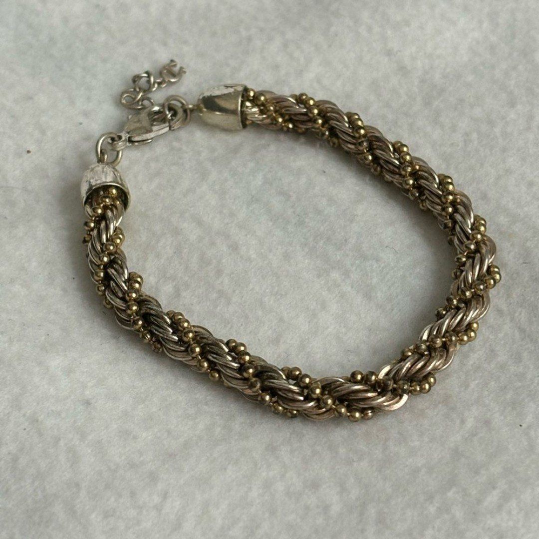 Vintage Etienne Aigner Braclet Gold And Silver Tone